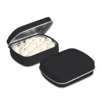 Mini scharnierblikje vorm mints mat zwart