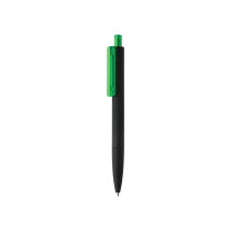 X3 zwart soft touch pen, groen
