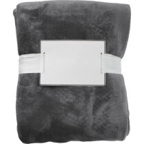 Flanellen fleece (280 gr/m²) deken Sean grijs