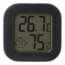 ABS kleine hygrometer Kinsley zwart