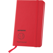 Notitieboekje A6 met elastiek en leeslint, 80 pagina`s