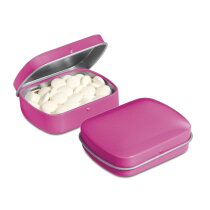 Mini scharnierblikje vorm mints fuchsia