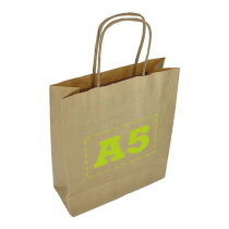 Full Color Papieren tas A5 Budget Bruin