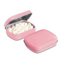 Mini scharnierblikje vorm mints roze