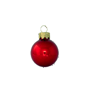 Kerstbal 80 mm rood