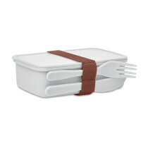 Lunchbox incl. bestek wit