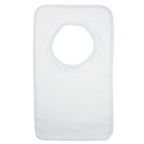 Baby Slabbertje 220 gr/m2 Katoen Jersey Wit acc. Wit