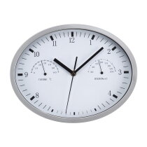 Wandklok met weermeters