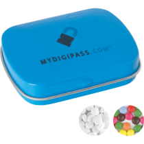 Bol scharnier blik met 30 gr. mintjes