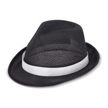 Polyester hoed met band