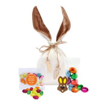 Paashaaszakje met oren 20x13cm