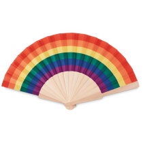 WILSON Houten regenboog handwaaier multicolour