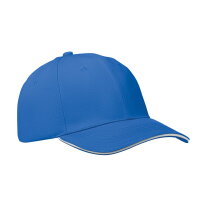 BUFFALO Baseballcap met 6 panelen Wit/blauw