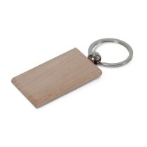 Sleutelhanger hout rechthoekig
