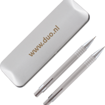 CURA&Ccedil;AO pennenset met 1 balpen en 1 vulpotlood Peekay