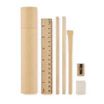 MEJU Papieren koker met kantoorbenodigd Beige