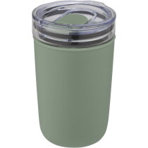 Bello 420 ml glazen beker met buitenwand van gerecycled plastic