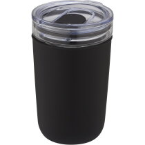 Bello 420 ml glazen beker met buitenwand van gerecycled plastic