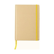 Gerecycled papieren notitieboek (A5) Gianni geel