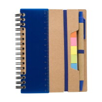 Recycled papieren notitieboek Angela blauw