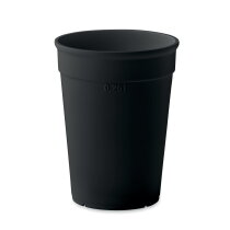AWAICUP Gerecycled PP beker 300ml zwart