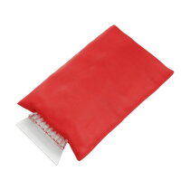 ABS ijskrabber met polyester want Doris rood