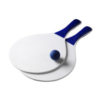 Houten strand tennisset Fabien blauw