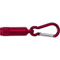 Aluminium mini-zaklamp met karabijnhaak Stacy