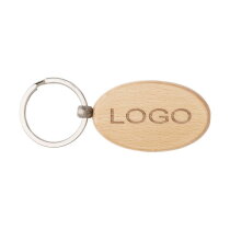 Houten sleutelhanger Katherine bruin