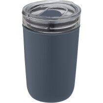 Bello 420 ml glazen beker met buitenwand van gerecycled plastic