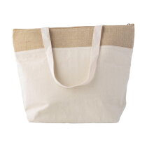 Katoenen jute koeltas Randy khaki (écru)