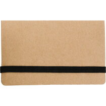 Kartonnen memoboekje Bjorn bruin/zwart