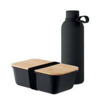 EMERALD SET Cadeauset lunchbox en fles Zwart