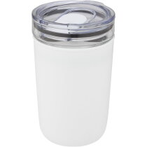 Bello 420 ml glazen beker met buitenwand van gerecycled plastic