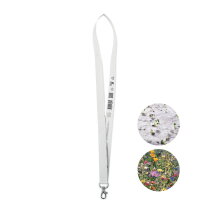 LANSAE Zaadpapier lanyard met haak wit