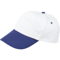 Cap 5 panel wit met gekleurde klep en klittenbandsluiting