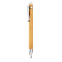 Bamboe balpen, bruin bedrukken