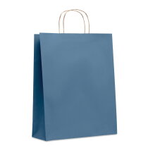 Paper Tone L grote papieren geschenktas blauw