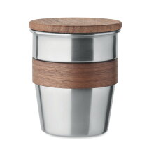 WALNUT Enkelwandige beker 350ml Mat Zilver