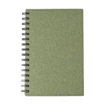 Gerecycled kartonnen notitieboekje Caleb groen
