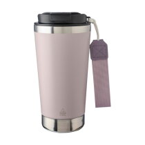 Gerecycled roestvrijstalen dubbelwandige drinkbeker 500 ml Kayla pastel roze