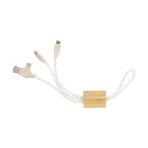 USB-oplader sleutelhanger Keegan bruin