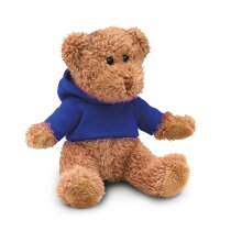 JOHN Teddybeer met sweatshirt blauw bedrukken