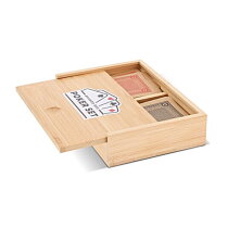 Kaartspel in bamboe geschenkverpakking