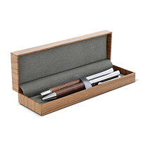 Balpen en rollerball set Walnoot hout