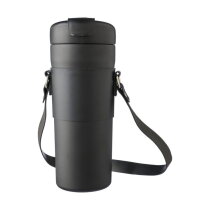 Roestvrijstalen dubbelwandige drinkfles 730 ml Kelvin zwart