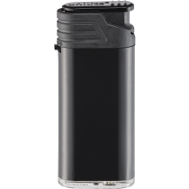 Brede elektronische Jetflame aansteker met zwarte kap navulbaar