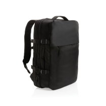 Swiss Peak AWARE™ RPET 15.6' uitbreidbare weekendrugzak zwart