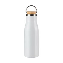 Gerecycled roestvrijstalen fles Aline wit