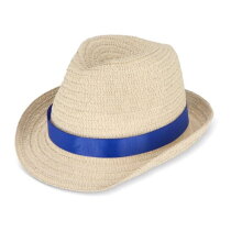 Strohoed met gekleurde band